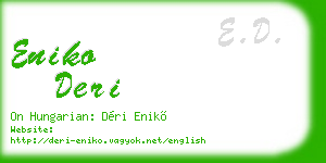 eniko deri business card
